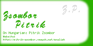 zsombor pitrik business card